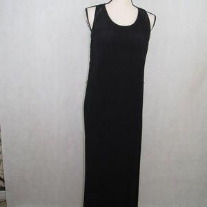 Calvin Klein Long Sleeveless Black Ball Dress Sz14